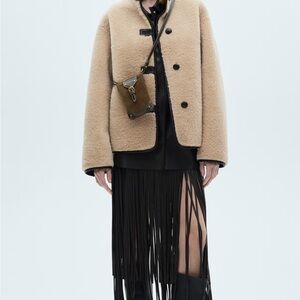 Mango Tan Shearling Jacket